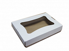 Коробка для пряников картонная с окном, 15*10*3 см
