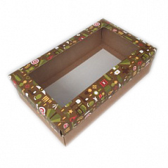 Коробка для подарков с окном 23 февраля, 18*11*7 см