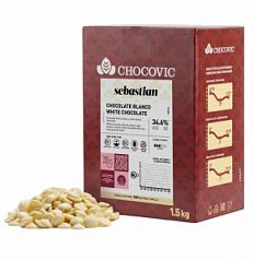 Шоколад Белый 34,6% Sebastian Chocovic, 1,5 кг