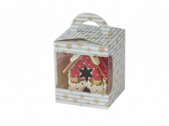 Коробка для пряничного домика Голубые полосы 17*17*19 см