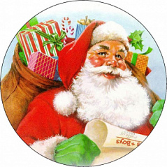 Вафельная картинка Санта Клаус, d=20 см