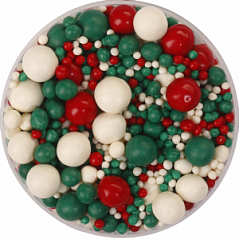 Драже Жемчужный Микс Красно-бело-зеленый, 100 г
