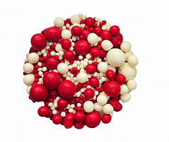 Драже Жемчужный Микс красно-белый, 100 г