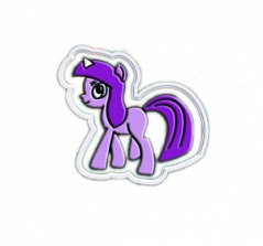 Набор для вырезания печенья: форма и трафарет Пони Искорка, d=9 см