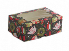 Коробка для кексов Рождество, 6 ячеек