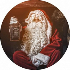 Вафельная картинка Jack Daniels Santa, d=20 см