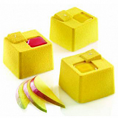 Форма силиконовая ЧЕТЫРЕ КВАДРО белая Silikomart