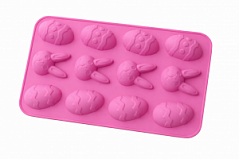 Форма силиконовая Пасхальный набор (12 ячеек), d=4,8 см