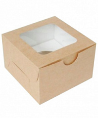 Коробка для кекса Крафт, 1 ячейка