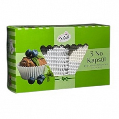 Капсула бумажная круглая 38х27 мм белая (короб 750 шт.)