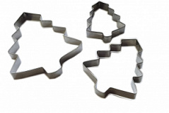 Набор металлических форм для печений Ёлка, 3 шт