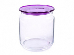 БАНКА для продуктов стеклянная с пластмассовой крышкой "Plano purple" Luminarc, 750 мл