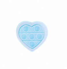 Силиконовый молд "Поп ит (Pop it) сердце мини", 6*6,2 см