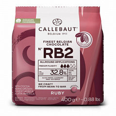 Шоколад рубиновый RUBY 32,8% в каллетах Barry Callebaut, 400 г