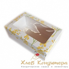 Коробка для подарков с окном Мимоза, 18*11*7 см