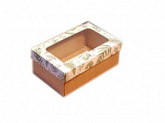 Коробка для подарков с окном Папоротник, 18*11*7 см