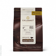 Шоколад Темный 54,5% какао Barry Callebaut в галетах, 2,5 кг