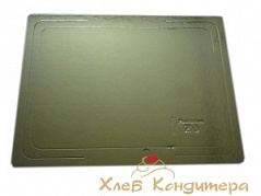 Подложка усиленная 2,5 мм 28*37 см золотая прямоугольная