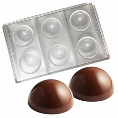 Форма для шоколада поликарбонатная Полусфера, 7 см