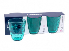 Набор стаканов стеклянных “Neo diamond colorlicious turquoise” Luminarc 310 мл. 3 шт.