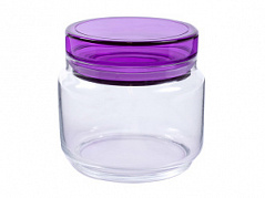 БАНКА стеклянная с пластмассовой крышкой "Colorlicious purple" Luminarc, 500 мл