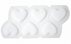 Силиконовый молд для леденцов, карамели и шоколада "Сердца", h=6,5 см