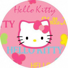 Вафельная картинка Hello Kitty Pinky, d=20 см