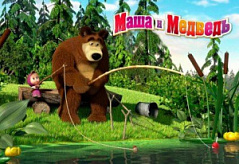 Вафельная картинка Маша и Медведь, А4