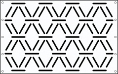 Трафарет для торта бортовой №150 Ромбы, 24*14,5 см