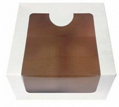 Коробка для торта с окном, 22,5*22,5*11 см