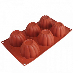 Форма силиконовая БРИОШИ 6 шт.d 75 h48 мм