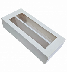 Коробка для макарон/зефира белая с разделителем 27*12*6 см Коробка для макарон/зефира белая с разделителем 27*12*6 см