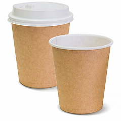 Стаканчик для кофе CUP 250 мл с крышкой (упак 50 шт.)