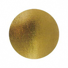 Подложка 0,8 мм 25 см золото картонная круглая