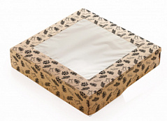 Коробка для печенья/зефира ECO TABOX PRO New Year 1500, 20*20*4 см