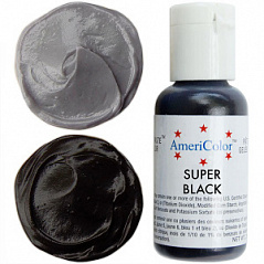 Краситель гелевый Черный/Super Black AmeriColor, 21 г