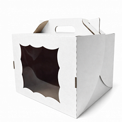 Коробка-чемодан 24*24*20 см для торта с окном