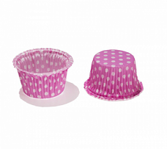 Форма бумажная МАФФИН РОЗОВЫЙ ГОРОХ 50/36, 30 шт