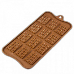 Форма силиконовая для шоколада Плитка шоколада №044, 21*10,5 см