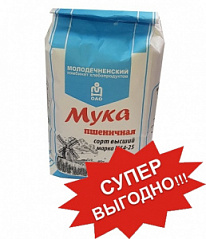 Мука пшеничная высший сорт М 54-25, 2 кг