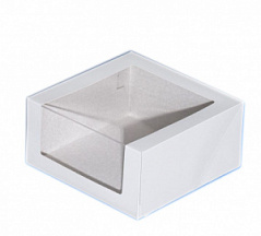 Коробка для торта с окном SHELF I  Window White 22,5*22,5*6 см