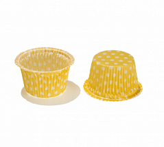 Форма бумажная МАФФИН ЖЕЛТЫЙ ГОРОХ 50/36, 30 шт