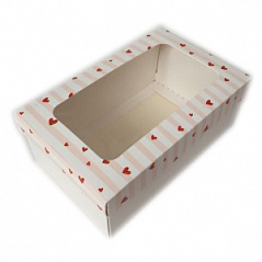 Коробка для подарков с окном Валентинка, 18*11*7 см