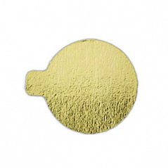 Подложка 0,8 мм 8 см золотая круглая с ручкой, 50 шт. Подложка 0,8 мм 8 см золотая круглая с ручкой, 50 шт.