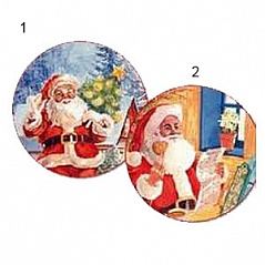 Вафельная картинка Новый год d=14,5 см Modecor 14425, 1 шт.
