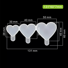 Форма силиконовая Сердечки 13,1*6*0,7 см