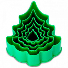 Формочки для вырезания печенья Ель (5 штук, пластик)