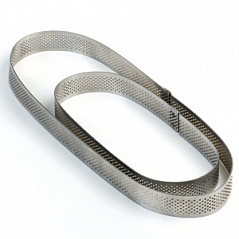 Форма нержавеющая перфорированная ОВАЛ 190х35 см Silikomart