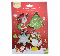 Набор форм для вырезания печенья Новый год-2, 4 шт Набор форм для вырезания печенья Новый год-2, 4 шт