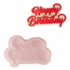 Силиконовый молд "Happy Birthday", 8*5 см